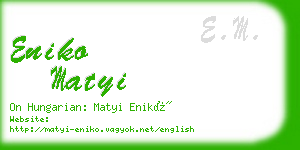 eniko matyi business card